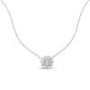 Haus of Brilliance Silver 1/2 Cttw Diamond Miracle Set Flower Cluster Pendant Necklace - 2 of 4