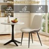 Sapphtopaz Modern Dining Chairs with Wave Pattern PU Upholstered Armless Kitchen Chair with Metal Leg Dining Room Chair for Dining Room - 3 of 4