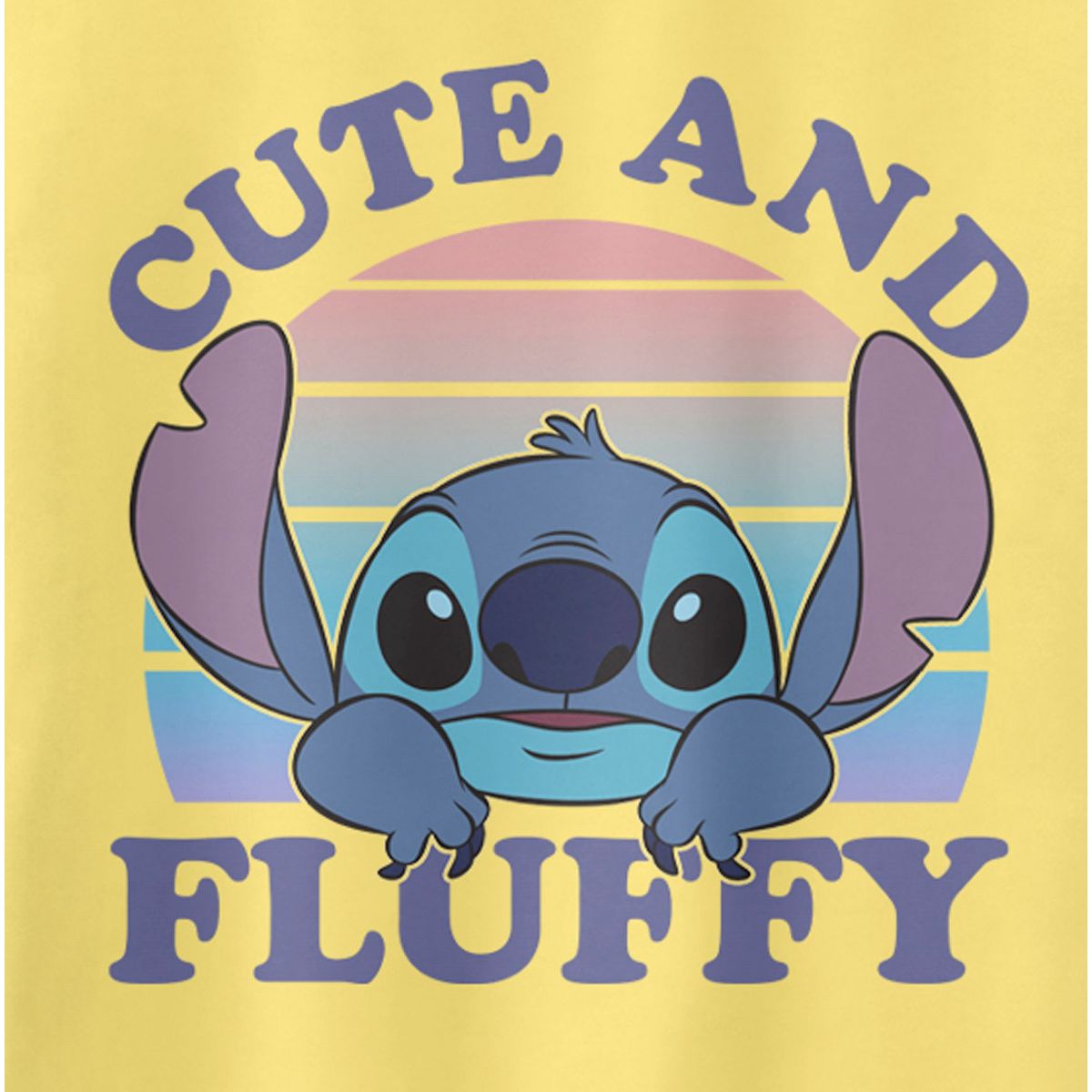 Juniors Womens Lilo & Stitch Cute and Fluffy Racerback Tank Top - thumbnail 2
