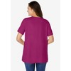 Woman Within Women's Plus Size Eyelet Henley Tee - 3 of 4