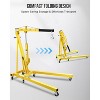 2-Ton Shop Crane with Lever, Hydraulic Folding Engine Hoist w/6 Steel Casters - Lift Car Transmissions, Boat Motors, Farm Equipment (Net Wt. 168 Lbs) - 4 of 4