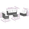 vidaXL 8 Piece Patio Sofa Set with Cushions Beige Poly Rattan - 5x Middle + Table + 2x Corner - 3 of 4