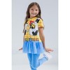 Disney Minnie Mouse Winnie the Pooh Pixar Toy Story Mickey Mouse Baby Girls Cosplay T-Shirt Dress and Leggings Outfit Set Infant - 2 of 4