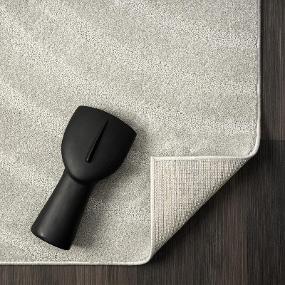 Elegant Gray Geometric 6x9 Synthetic Area Rug for Easy Care