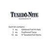 Beistle New Year Tuxedo-Nite Assortment for 10 people includes 20 items Silver - 3 of 3