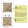 CAVINAS Woven Bar Stools Set of 2, Durable Kitchen Stool with Natural Paper Rope Seat and Black Metal Frame - 4 of 4