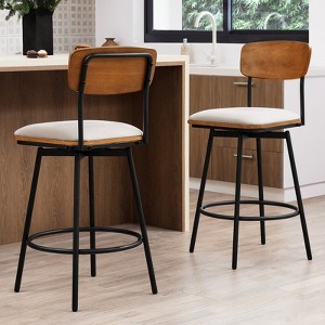 Spruce&Spring Swivel Counter Height Bar Stool Set of 2 - 1 of 4