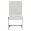 Set of 2 Toulan Modern & Contemporary White Faux Leather Upholstered Stainless Steel Dining Chairs - Baxton Studio - image 2 of 4