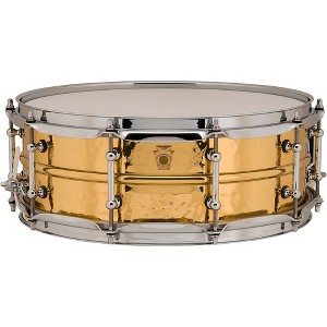 Ludwig Hammered Snare Drum with Tube Lugs 14 x 5 in. Brass - 1 of 3