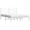 vidaXL Metal Bed Frame with Headboard White 59.8 in.x78.7 in. - 4 of 4