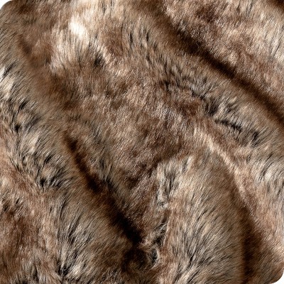 Cozy Variegated Chestnut Faux Fur & Fleece Throw Blanket