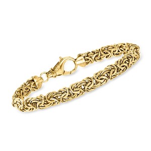 Ross-Simons 18kt Gold Over Sterling Silver Small Byzantine Bracelet - 1 of 4