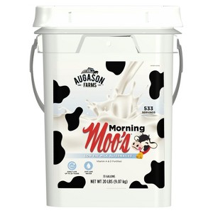 Augason Farms Morning Moo's Low Fat Milk Alternative Certified Gluten Free Emergency Bulk Food Storage 4-Gallon - 20lbs - 1 of 4