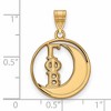 Black Bow Jewelry 14k Yellow Gold Plated Sterling Silver Gamma Phi Beta Greek Life Medium Pendant - 2 of 3