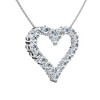 Pompeii3 1Ct Diamond Heart Pendant 14k Gold Lab Created 3/4" Tall Necklace - 2 of 4