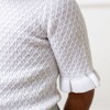 Hope & Henry Girls'  Short Sleeve Ruffle Edge Sweater Knit Top, Kids - 3 of 4