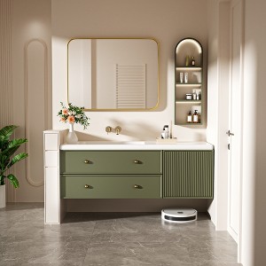 Rectangular Framed Tempered Glass Wall-Mounted Bathroom Vanity Mirror - 1 of 4