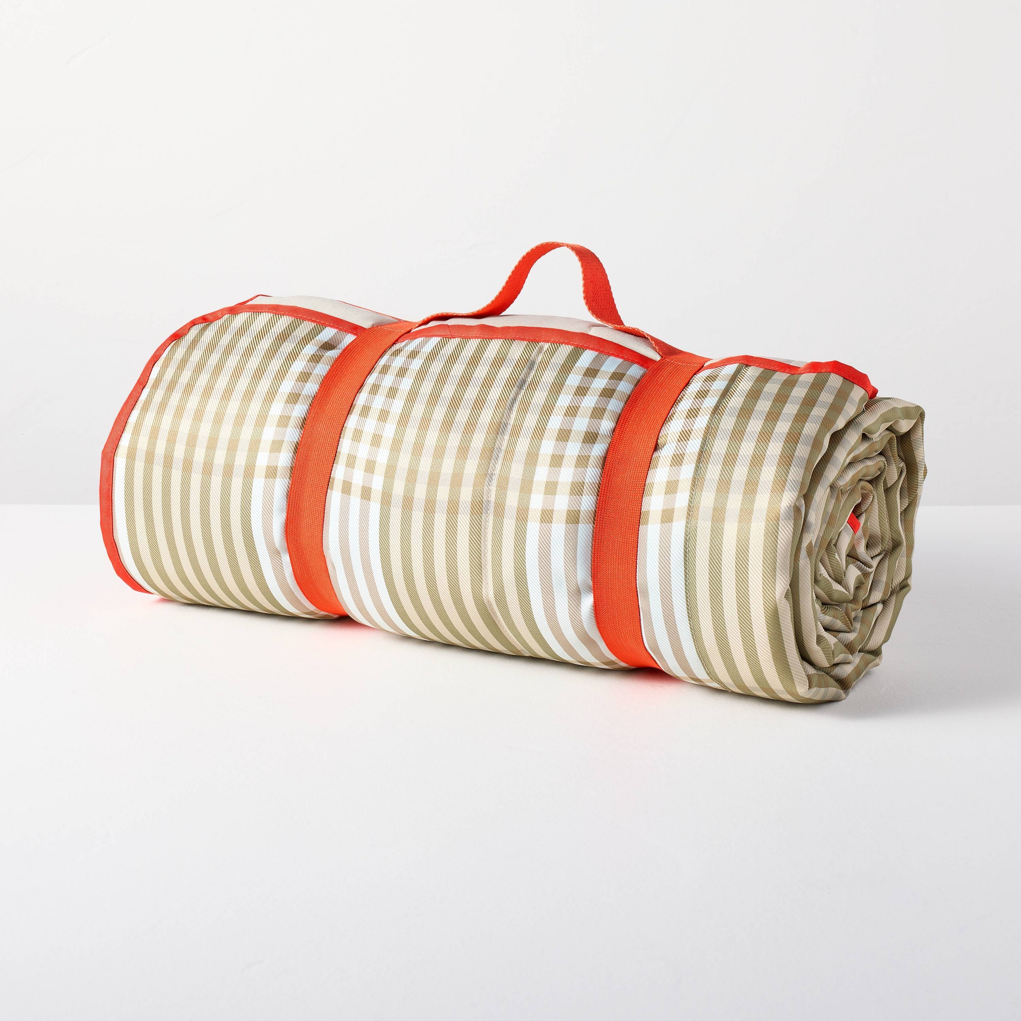 Oversized Picnic Blanket Tan Gingham - Hearth & Hand™ with Magnolia