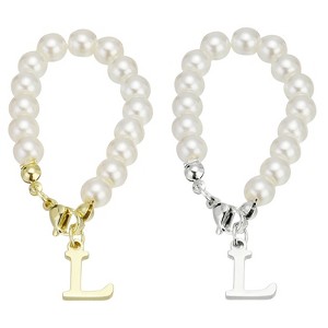 Unique Bargains Identification Handle Letter Charm Accessories Gold & Silver Tone 2 Pcs - 1 of 4
