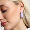 SOHI Women's Lavender The Medium Shell Stud Earrings - 4 of 4