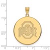 Black Bow Jewelry 14k Yellow Gold Ohio State Buckeyes NCAA Extra Large Pendant - 2 of 3