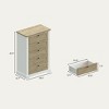 NicBex Modern 5/6 Drawer Dresser for Bedroom,Drawer Chest with Interlock Drawer Feature for Closet Organizer,Oak - 3 of 4