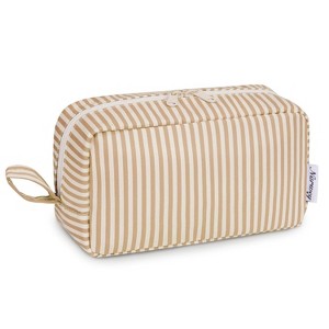 Narwey Striped Makeup Bag with Cute Makeup Bag Small Toiletry Bag for Women Girls - 1 of 2