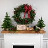 Northlight Real Touch™️ Pre-Lit Rosemary Emerald Angel Pine Artificial Christmas Wreath - 30" - Clear LED Lights - 2 of 4