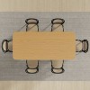 PexFix 67" x 33.5" Farmhouse Dining Table Solid Wood Kitchen Table with Arched Legs Square Natural Wood Top for Dining Room & Kitchen - 4 of 4