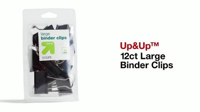  STP10669  Staples Binder Clips - Large - 2 - Black - 12 Pack