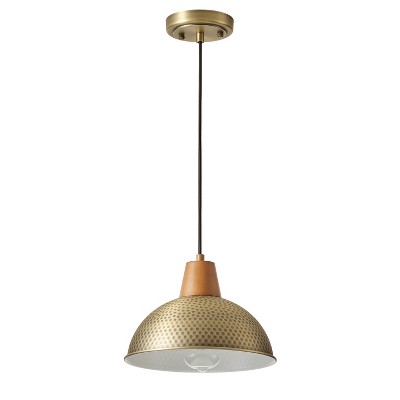 Dewdrop Industrial Farmhouse 1-Light Metal Pendant Light Fixture