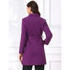 INSPIRE CHIC Women's Winter Peter Pan Collar Double Breasted Slant Pocket Button Down Belted Pea Coats - 3 of 4