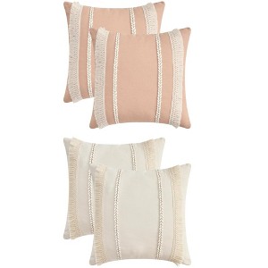 REGALWOVEN 4 Pcs Boho Modern Striped Decorative Throw Pillow Cover for Living Room Bed Sofa - 1 of 4