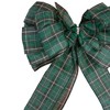 Northlight 50" Green and Black Plaid 16 Loop Christmas Bow Decoration - 2 of 3