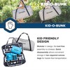 Disc-O-Bed Youth Kid-O-Bunk 62 by 28 Inch Portable Folding Bunked Double Camping Cot Bed with 2 Organizers and 2 Carry Bags, Teal Blue - 4 of 4