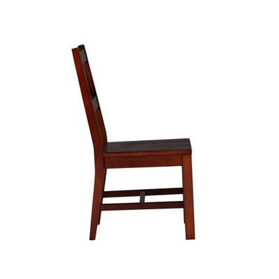 Antique Tobacco Brown Solid Wood Dining Chair