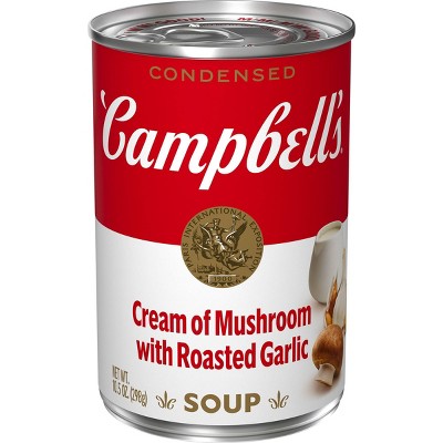 Campbell's Condensed Cream of Mushroom With Roasted Garlic Soup - 10.5oz