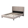 Modern and Contemporary Fabric Upholstered  Platform Bed - 3 of 4