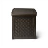 Suncast Resin Coffee Table with Storage & Suncast Resin Wicker 33 Gal. Trash Can - 4 of 4
