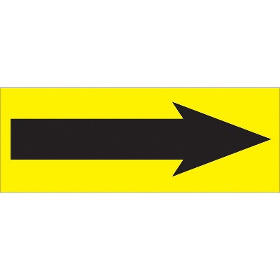 Tape Logic Labels "Arrow" 1 1/2" x 4" Fluorescent Yellow 500/Roll DL1280