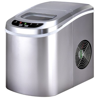 SMETA Portable Compact Ice Maker Machine Counter Top Produce 26Lb/Day,Silver