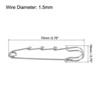 Unique Bargains Metal Decorative DIY Women's Clothing Dress 3 Holes Sewing Brooch Pins 20 Pcs - 2 of 4