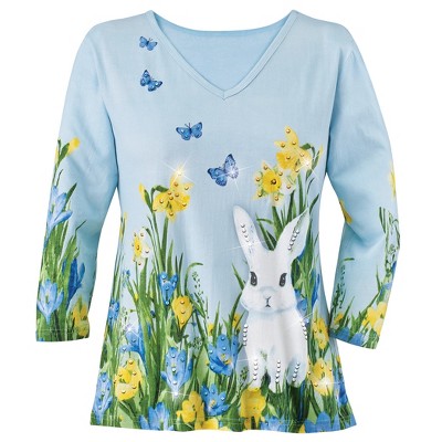 Collections Etc Spring Bunny Top