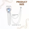 Unique Bargains Bouquet Coat Hat Bag Hanging Fashion Round Gem Tassel Chain Brooch Pins 1 Pc - 2 of 4