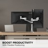 Dual Monitor Mounting Arm for Two Monitors up to 24 Inches Each VESA 75x75 and 100x100mm Compatible - 4 of 4