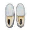 Kids Fuzzy Lined Shimmer Moccasin Slippers - 2 of 4
