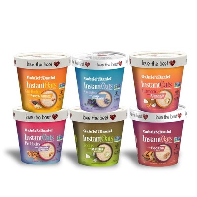 Gabriel and Daniel Instant Oatmeal ,Organic Gluten Free NON-GMO, Dairy-Free, Variety Pack Breakfast- pack of 6