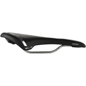 Selle Italia Max SLR Gel Superflow Saddle - Black 145mm Width Titanium Rail - 1 of 2