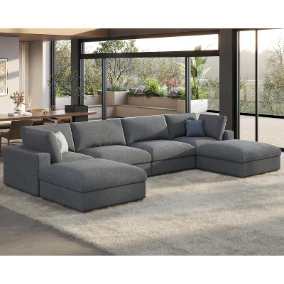 AMERLIFE Modular Sectional Sofa, Down Filled Couch for Living Room