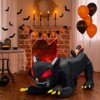 Angel Sar 6.5FT Halloween Inflatable Animated Black Cat with LED Lights, Shakable Head Blow Up Yard Decoration for Indoor Outdoor Party, Garden, Lawn - 2 of 4